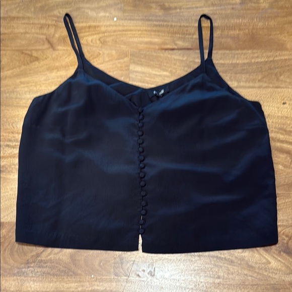 Madewell Black Camisole with Button Detail - Picture 1 of 4
